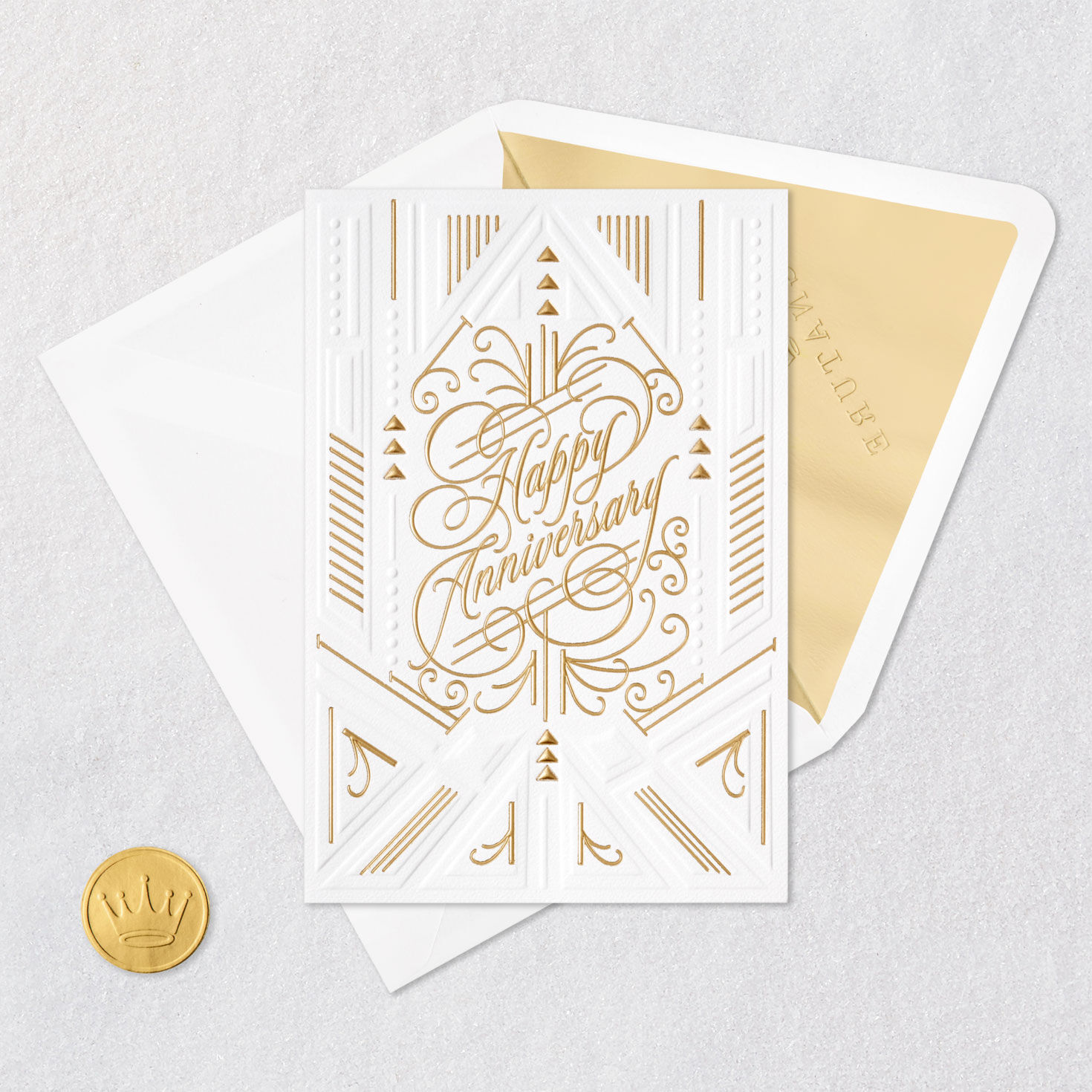 To Life and Love Art Deco Anniversary Card Pop-up Card Detail image number 5