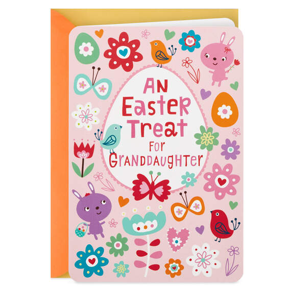 Sweet Treat for Granddaughter Easter Card With Body Stickers