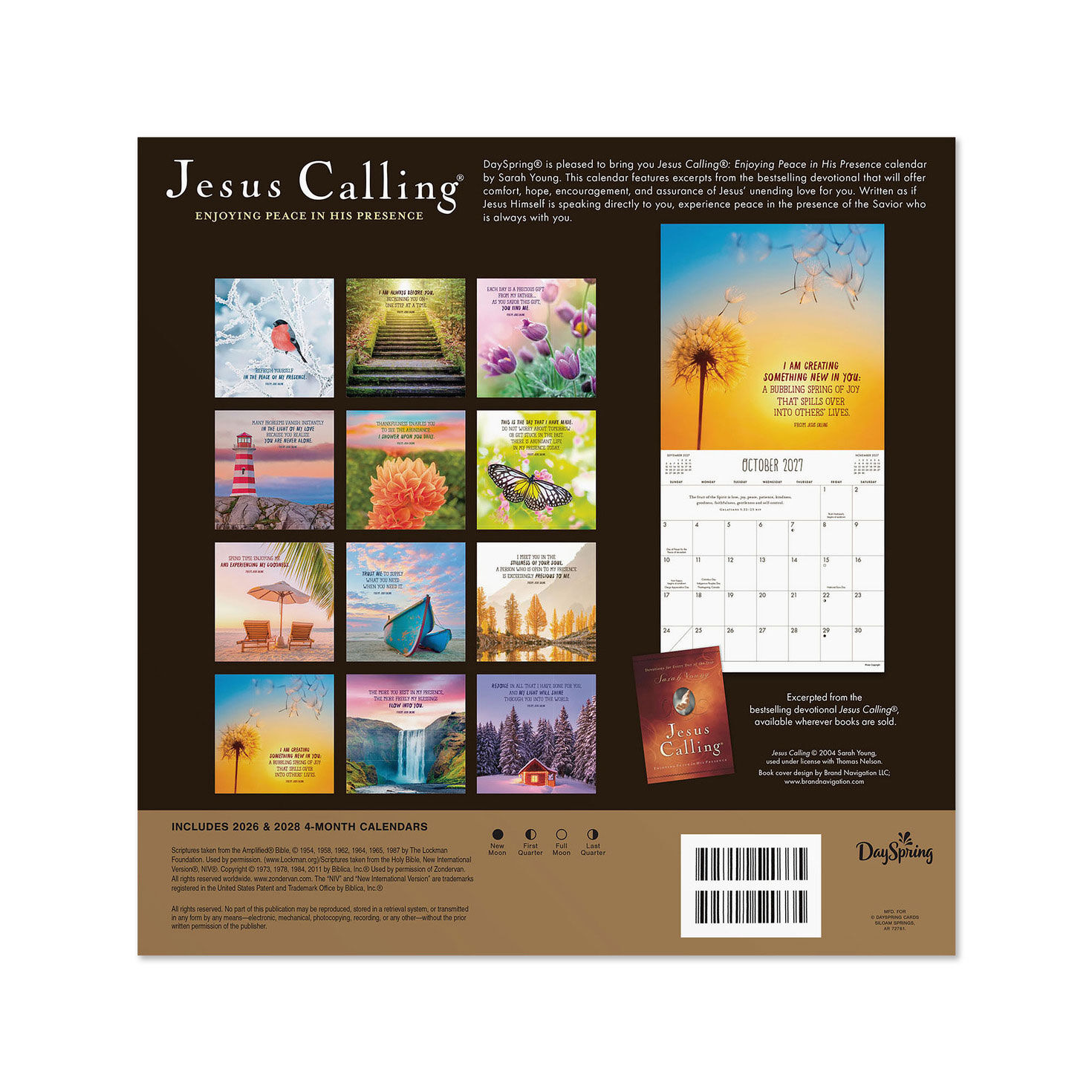 Sarah Young: Jesus Calling 2027 12-Month Wall Calendar Back image number 2
