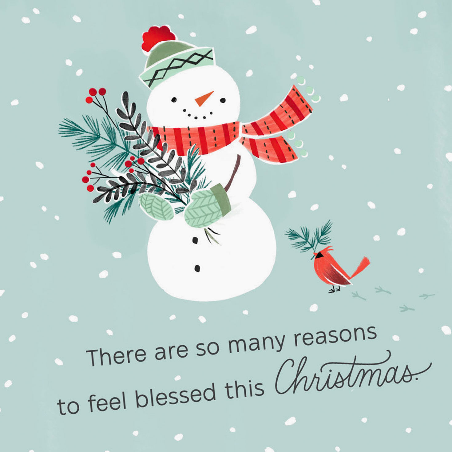 Snowman Christmas Thank You Card Assortment Cover Detail image number 4