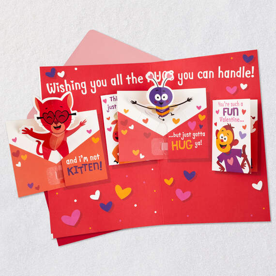 Animal Hugs Valentine's Day Card With Sound and Mini Pop-Up Cards, , large image number 5