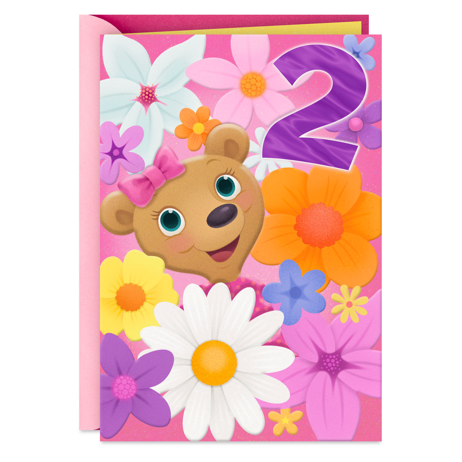 Laughing, Exploring, Dreaming 2nd Birthday Card for Girls