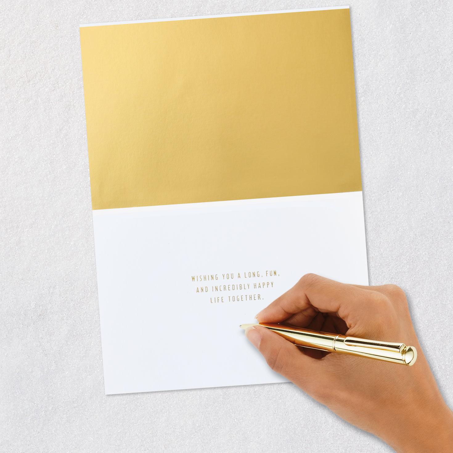Rings and Confetti Wedding Congratulations Card Signing card image number 6