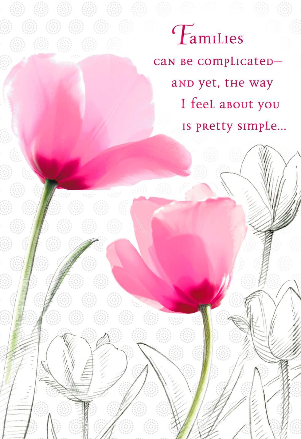 Pink Tulips Mother's Day Card for Stepmom