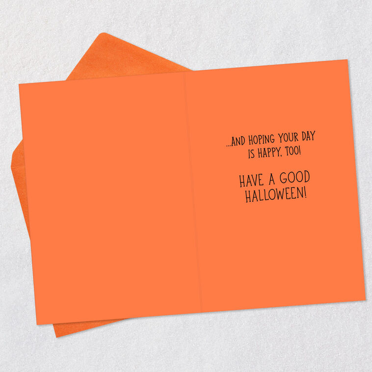 Thinking Smiley Thoughts of You Halloween Card, , large image number 3