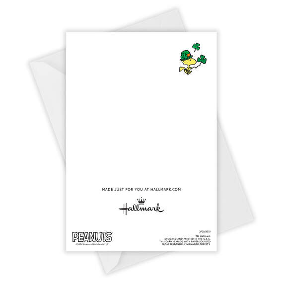 Peanuts® Snoopy Leprechaun Folded St. Patrick's Day Photo Card, , large image number 4