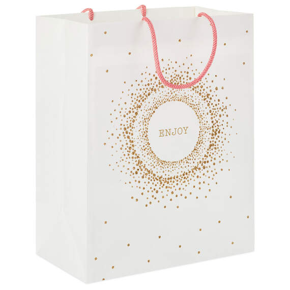 9.6" Sparkling Concentric Circles Medium Gift Bag, , large image number 1