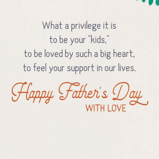 Privilege to Be Your "Kids" Father's Day Card for Dad From Both, 
