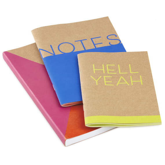 Assorted 3-Pack Colorful Kraft Journals