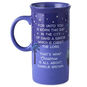 Linus Nativity Speech Scene on Tall Blue Mug back image number 2