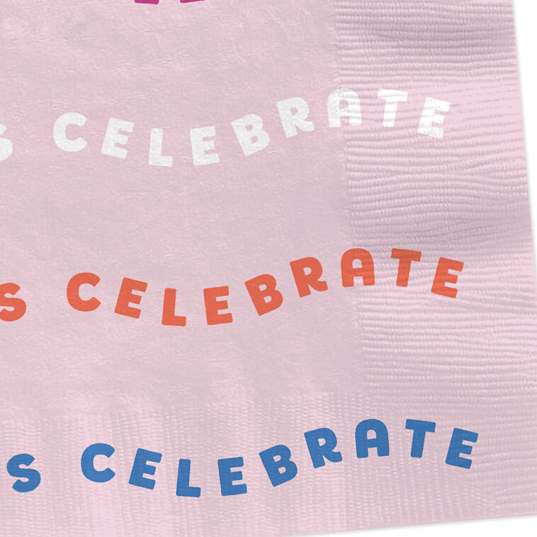 "Let's Celebrate" Cocktail Napkins, Set of 16, , large image number 4