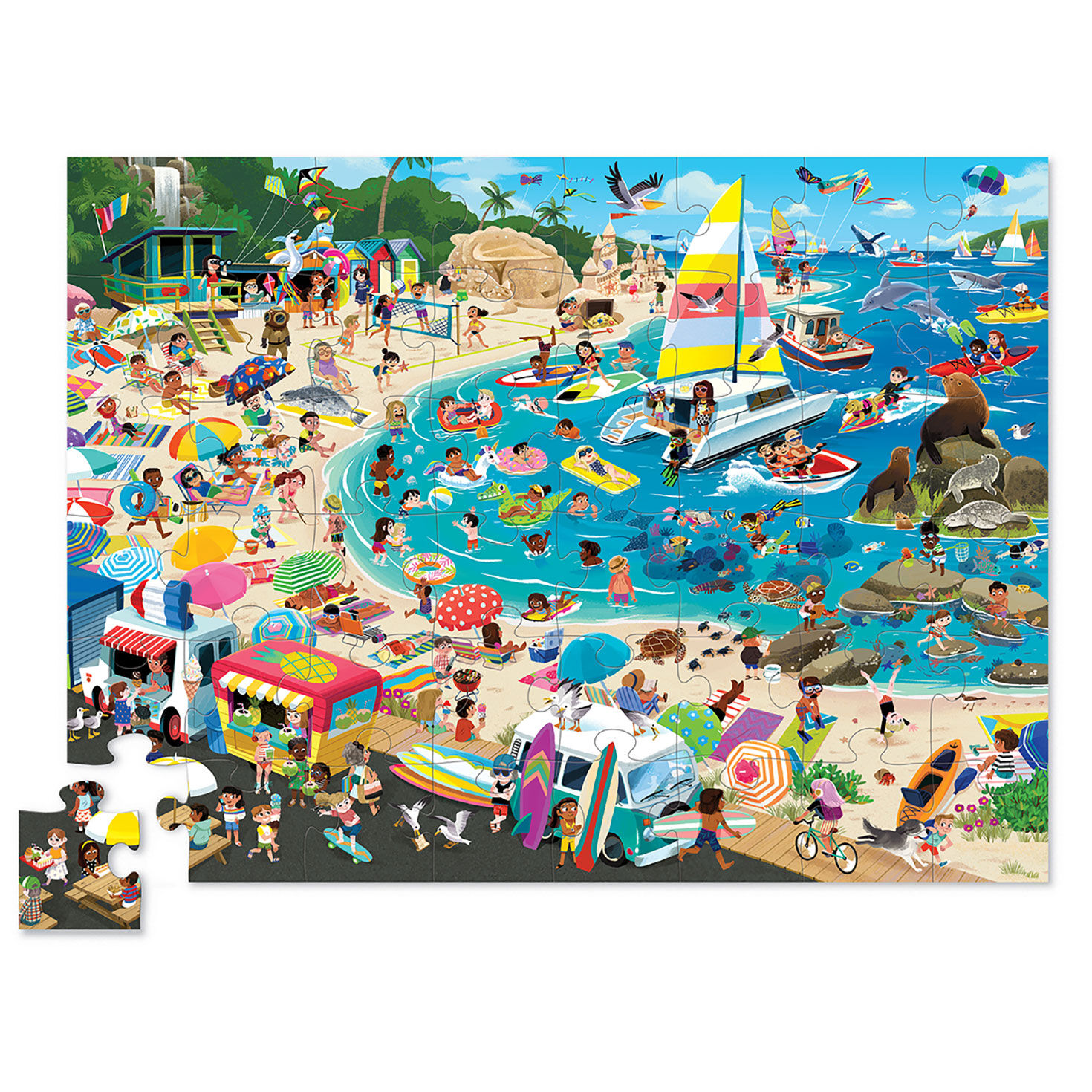 Crocodile Creek Day at the Beach 48-Piece Jigsaw Puzzle for only USD 27.99 | Hallmark