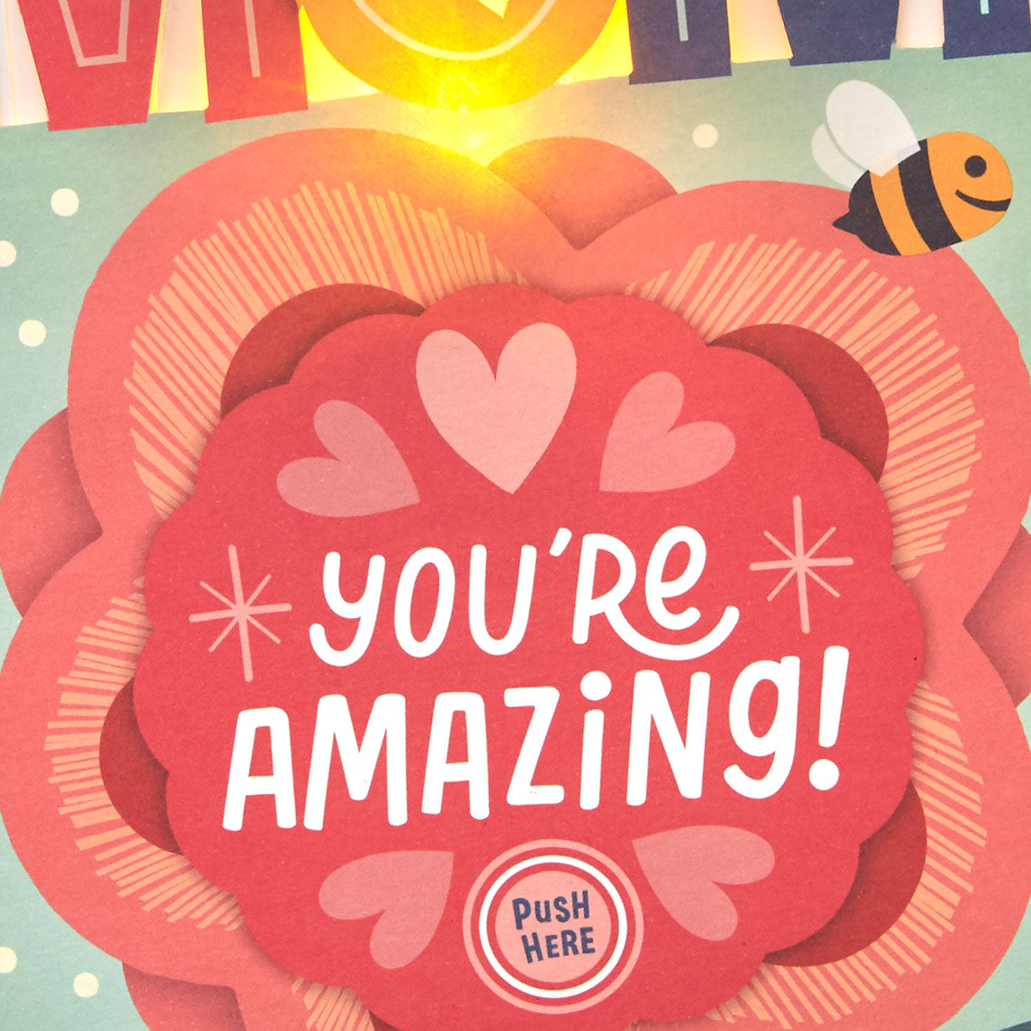 Flower Whimsy Mothers Day Card With Light and Music  image number 5