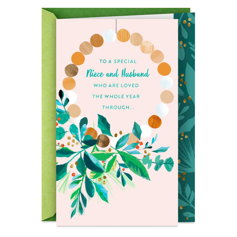 A Blessing to Us Christmas Card for Niece and Her Husband