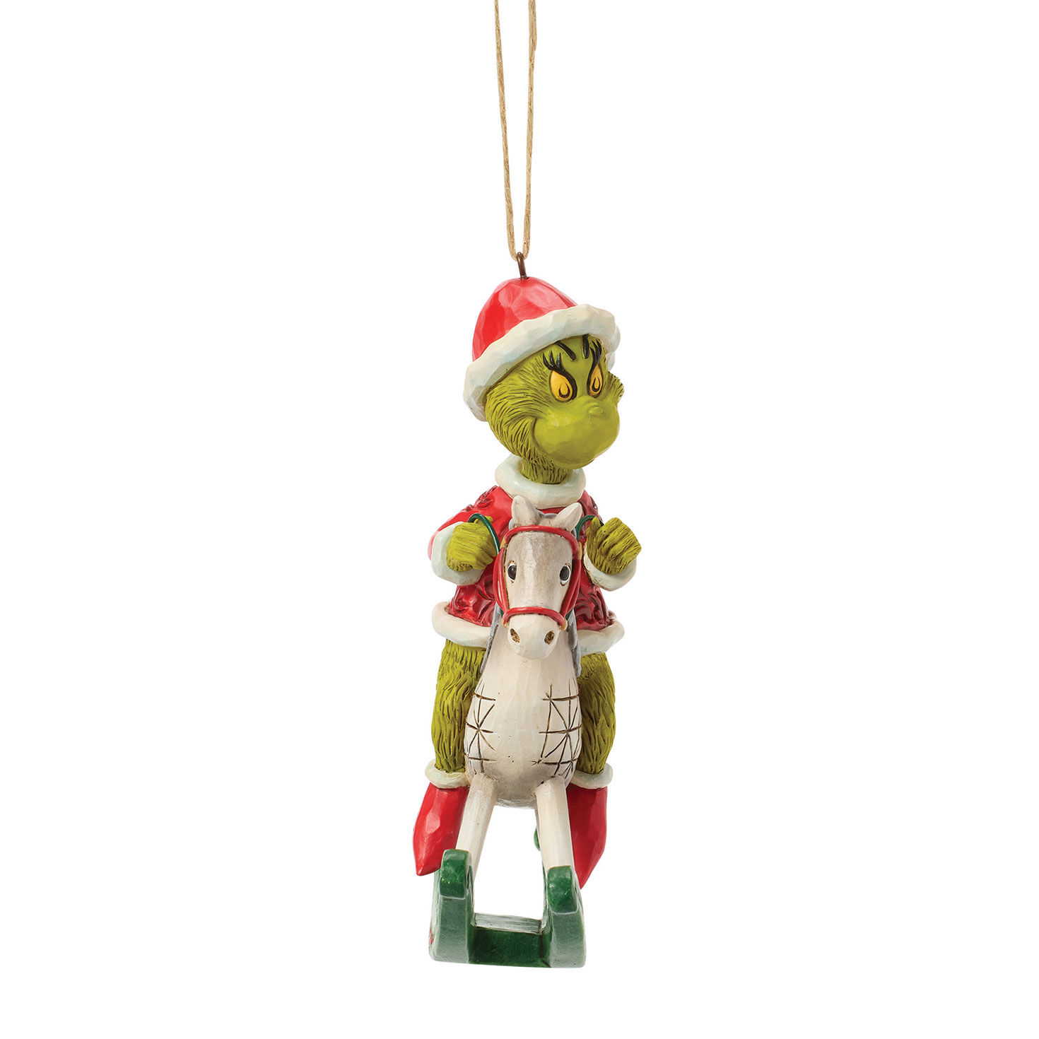 Jim Shore Grinch on Rocking Horse Statue back image number 2