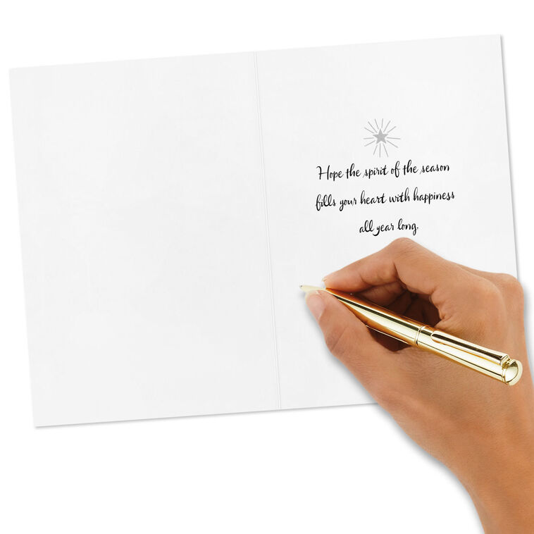 Elegant Green Tree Boxed Christmas Cards Pack signing card image number 6