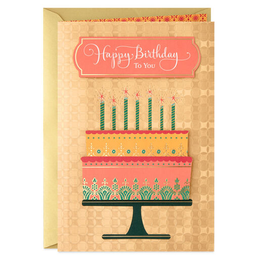 Happy Moments Ornate Cake Birthday Card, 