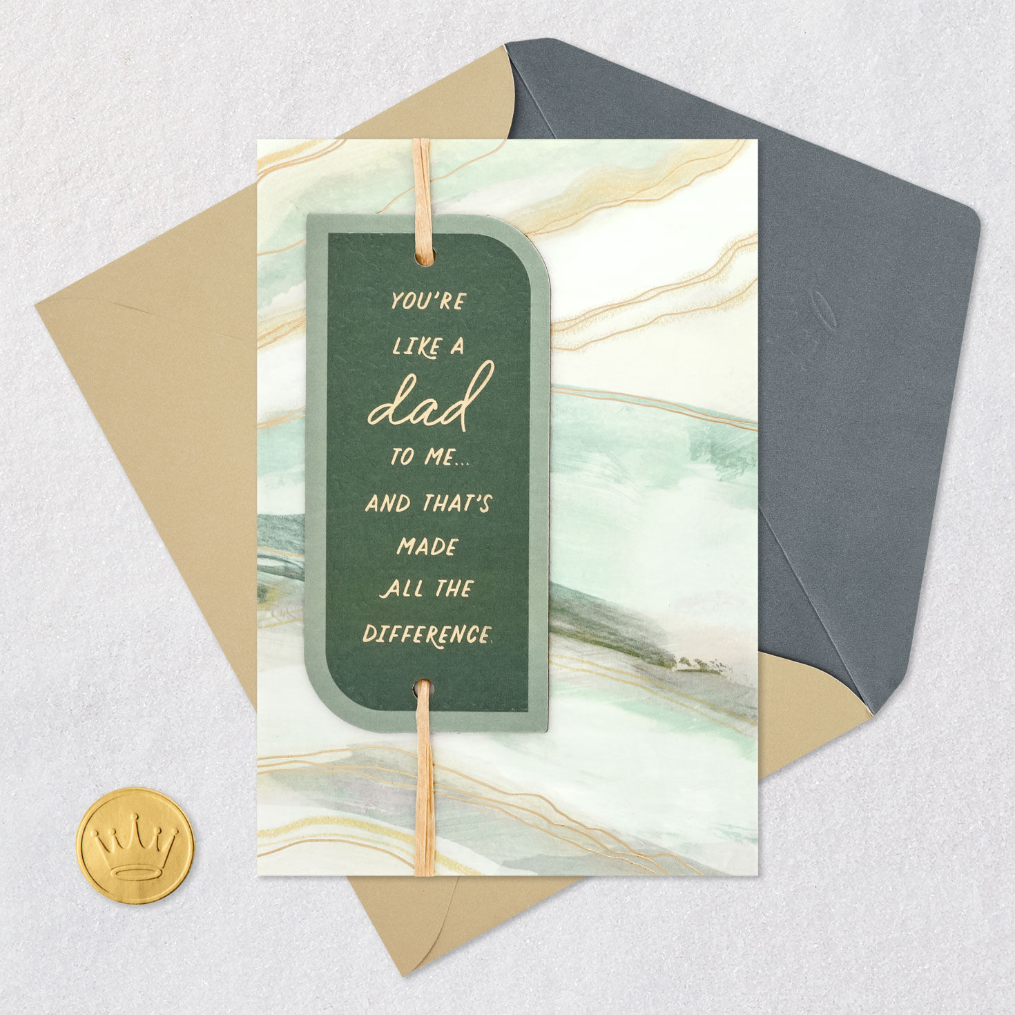 You're Like a Dad Birthday Card for Father Figure Card Front with Envelope and Gold Seal image number 5