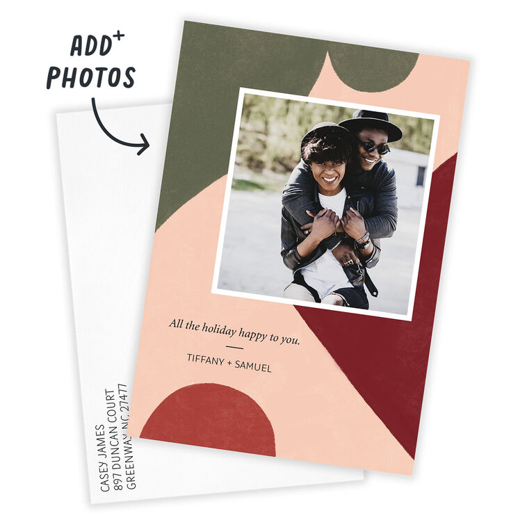 Abstract Design Flat Holiday Photo Card, , large image number 3