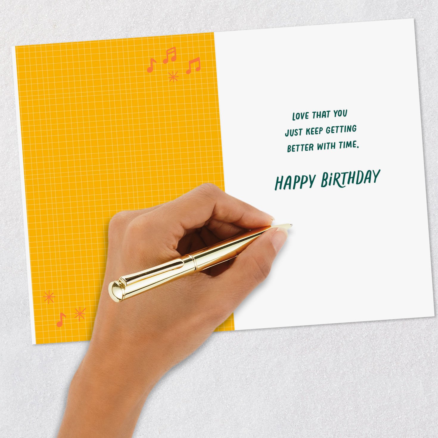 Green and Blue Record Player Grandpa Birthday Card Signing card image number 6