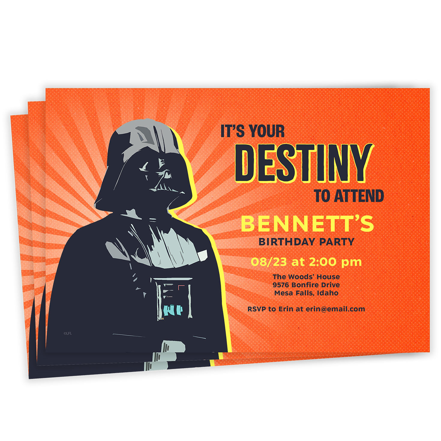 Star Wars™ It's Your Destiny Flat Birthday Invitation