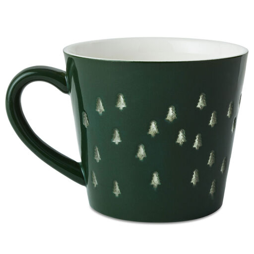 Pierced Trees Green Mug, 16 oz., 