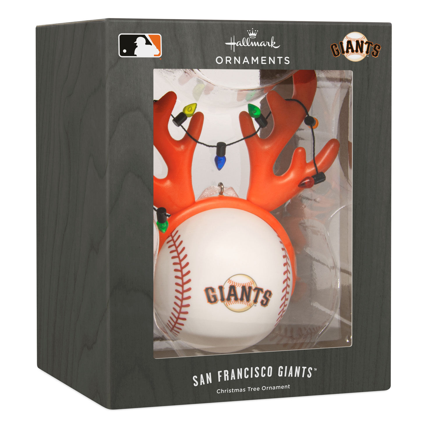 Giants Reindeer Baseball Christmas Ornament package front image number 7