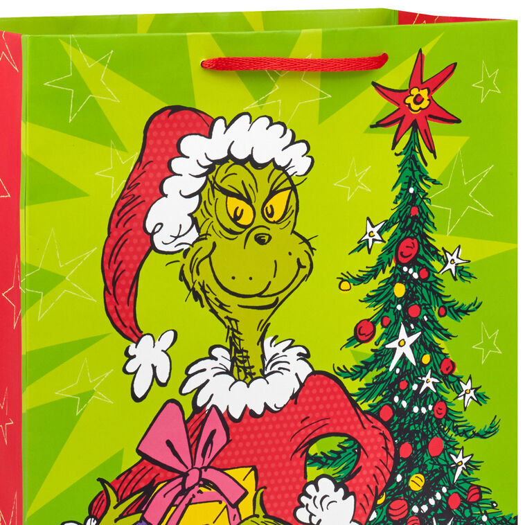 Grinch 2 Medium and 2 Large Christmas Gift Bags detail image number 4