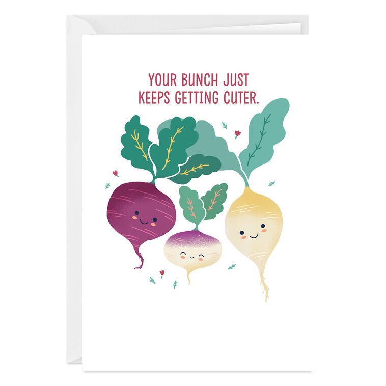 Your Bunch Gets Cuter Custom New Baby Card