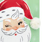 Retro Santa on Green Large Christmas Gift Bag Handle Detail image number 4