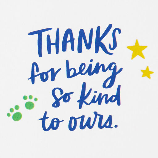 Pets Are Family Thank-You Card for Pet Caregiver, 