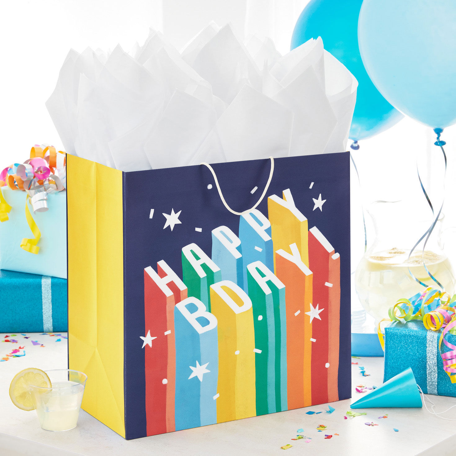 15" Uplifted Lettering Extra-Deep Birthday Gift Bag for only USD 5.99 | Hallmark