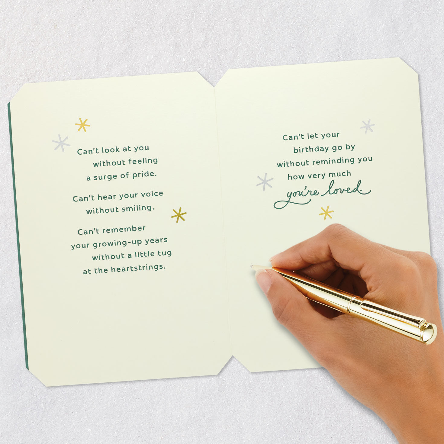Sage Green, Orange, and Blue Son Birthday Card Signing card image number 7