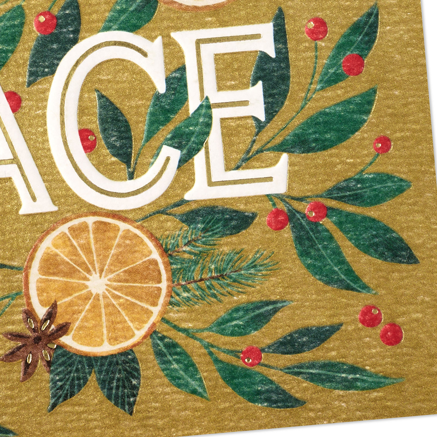 Oranges, Star Anise and Holly Christmas Card Card Front Detail image number 5