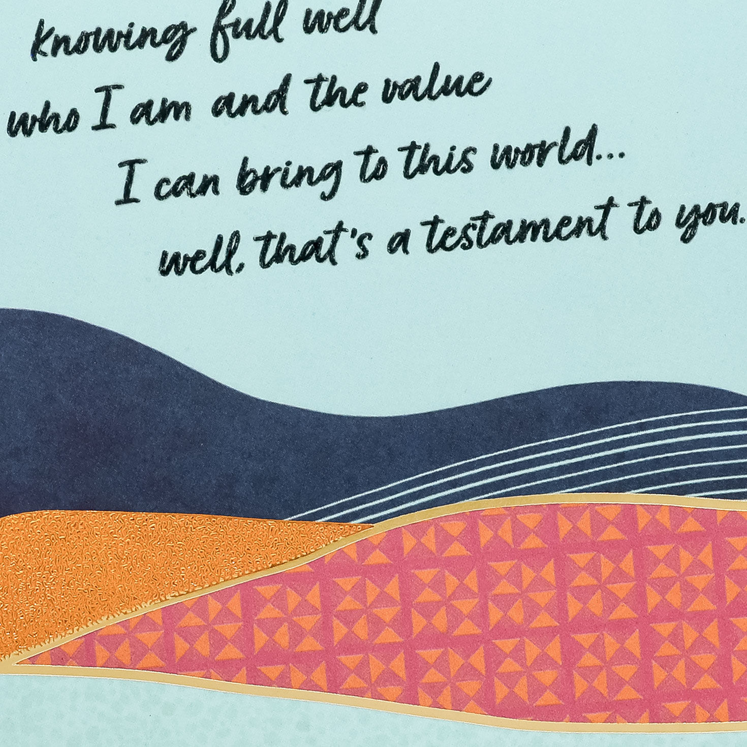 Colorful Abstract Landscape Dad Father's Day Card Card Front Detail image number 4