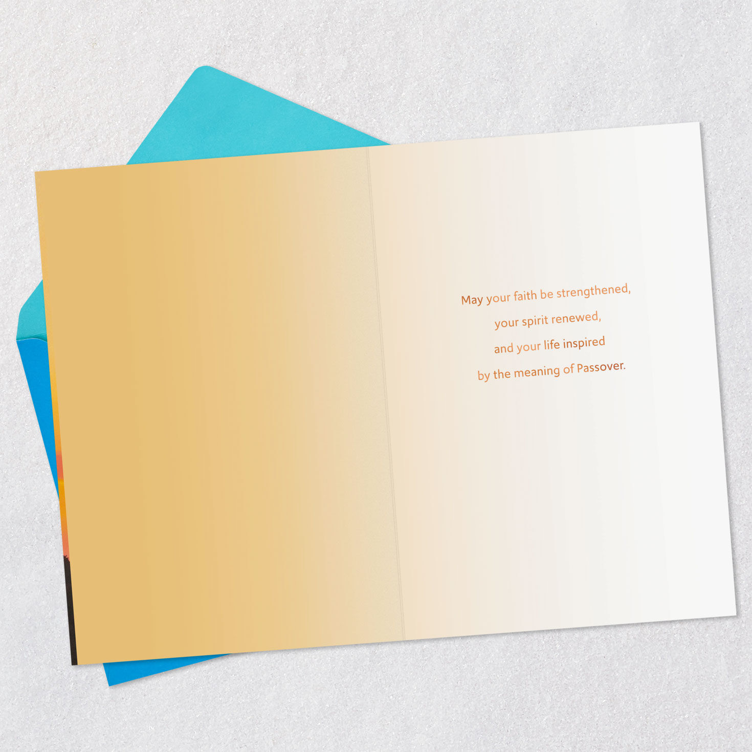 Sunset Landscape Passover Card Open card with envelope image number 3