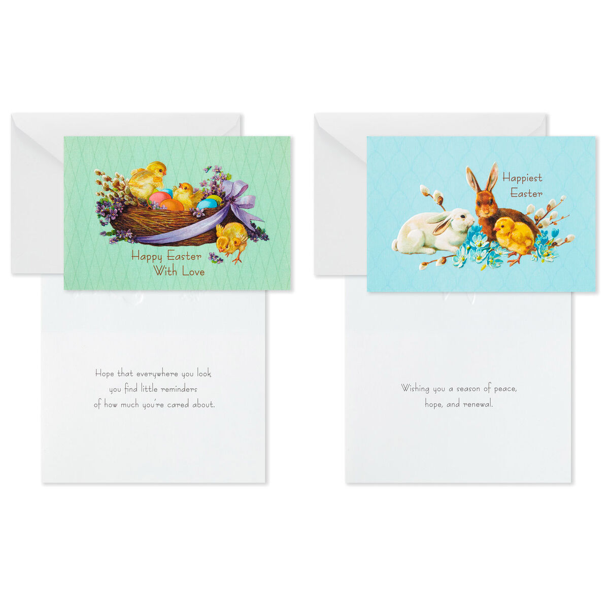 Vintage Bunnies and Chicks Boxed Easter Cards, Pack of 24 Boxed Cards Hallmark
