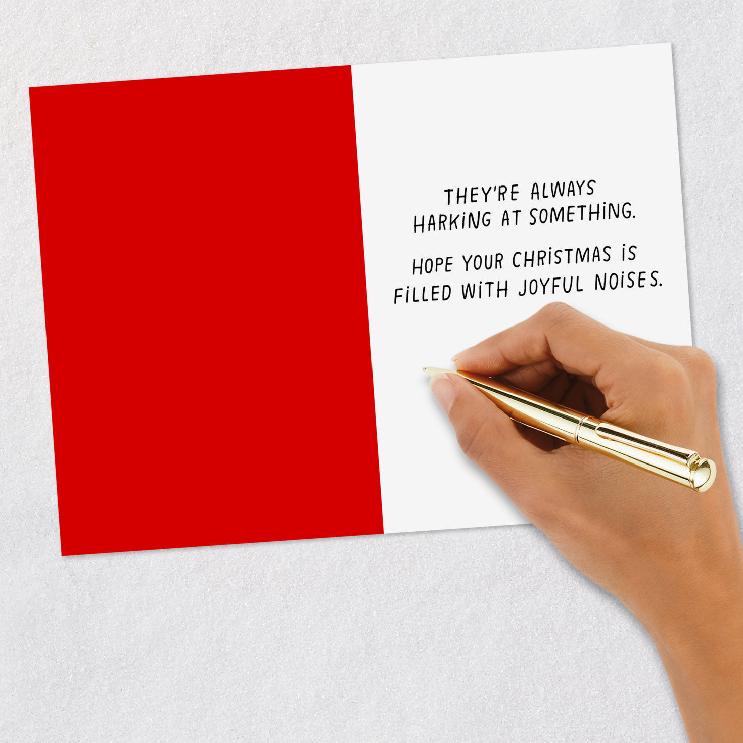 Singing Dogs With Angel Wings Funny Christmas Card Signing card image number 6