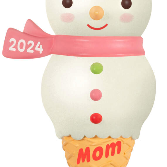 Mom Snowman Ice Cream Cone 2024 Ornament, , large image number 5