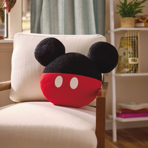 Disney Mickey Mouse Shaped Pillow, 