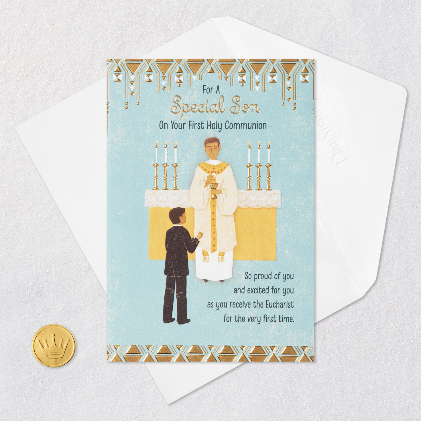 Son, God Will Always Be With You Religious First Communion Card for only USD 3.99 | Hallmark