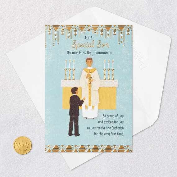 Son, God Will Always Be With You Religious First Communion Card, , large image number 6
