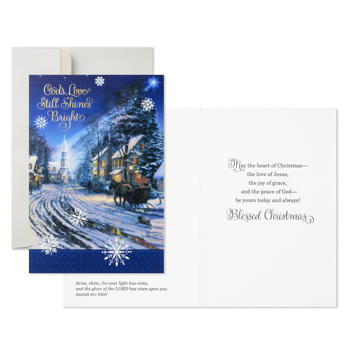 Horse and Snow DaySpring Religious Christmas Cards Card Front with Sentiment image number 3