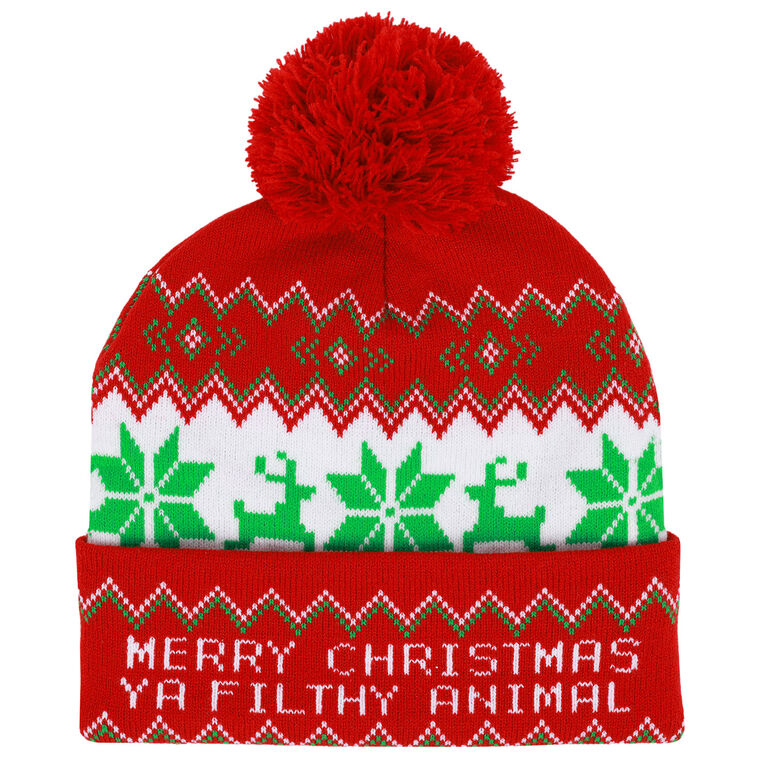 Concept One Home Alone Merry Christmas Quote Beanie