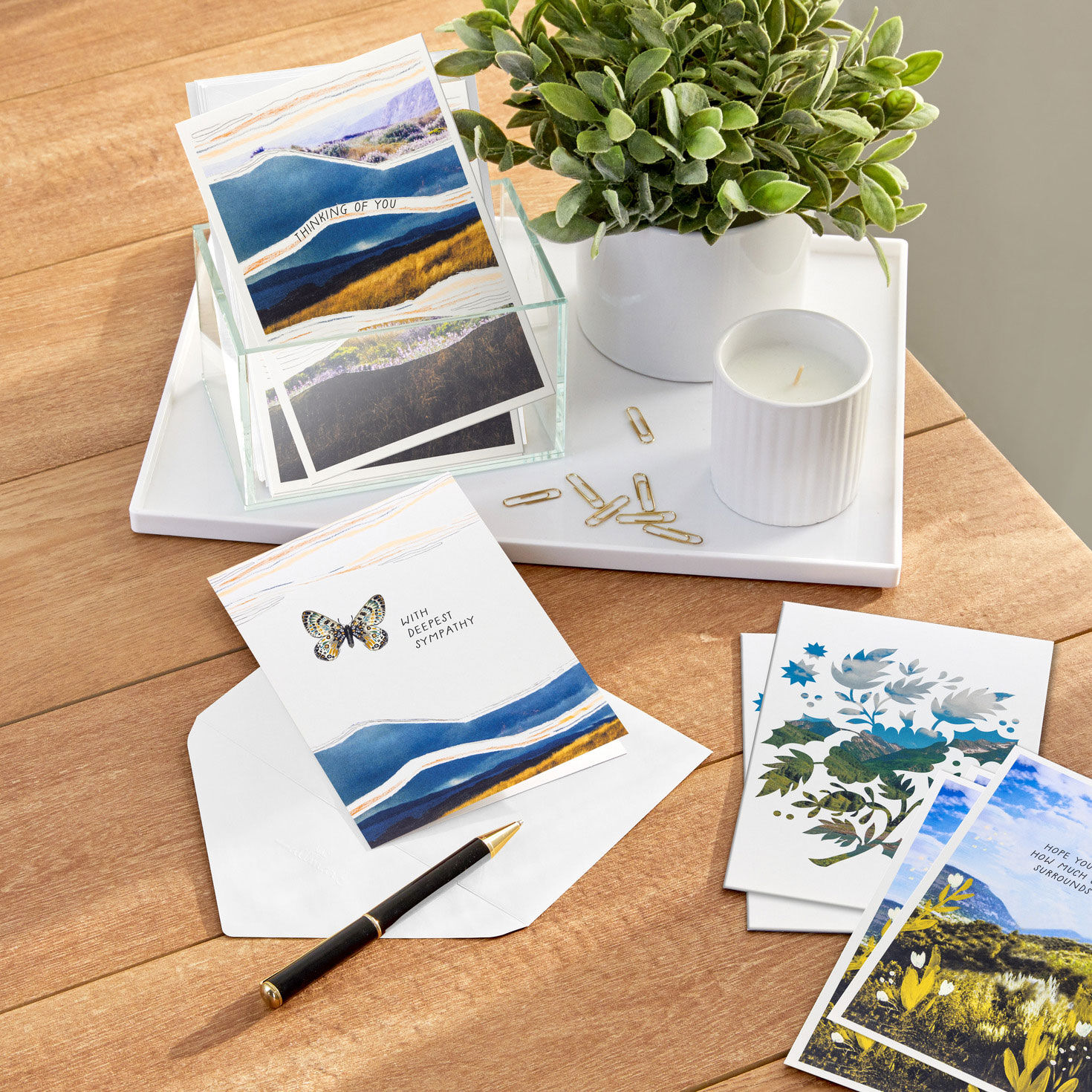 Tranquil Nature Scenes Boxed Sympathy Cards Pack in use image number 7