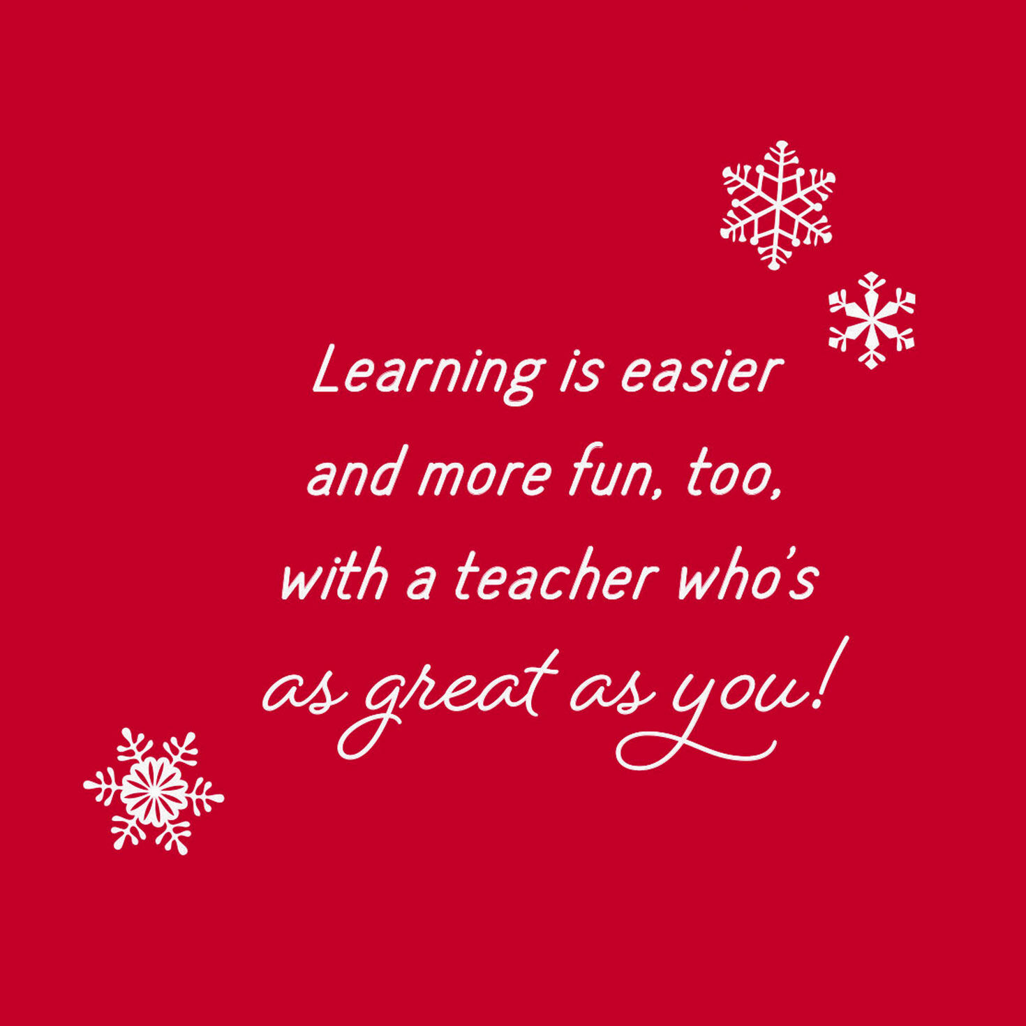 School Supply Wreath Christmas Card for Teacher Sentiment image number 2