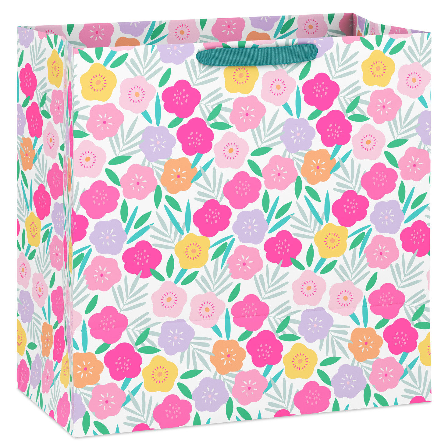 Colorful Floral Extra-Deep Gift Bag back image number 6
