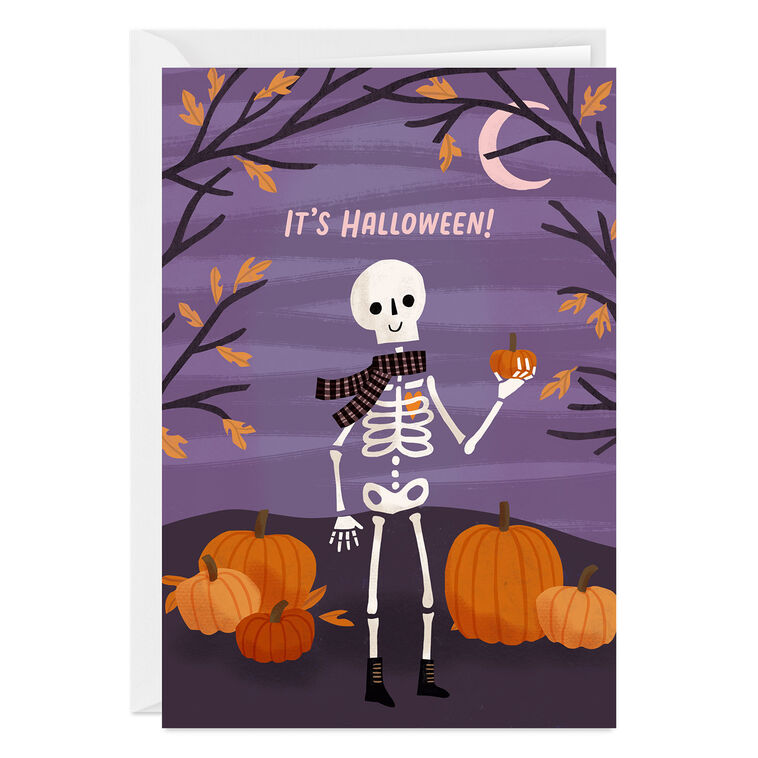 Chill Skeleton Custom Halloween Card