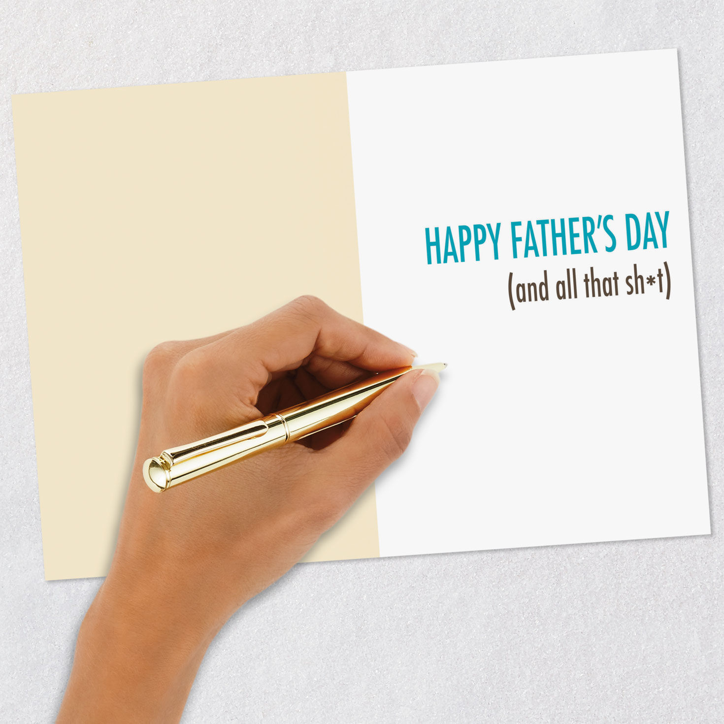Even the Best Dads Yell "Shit" Funny Father's Day Card Signing card image number 6