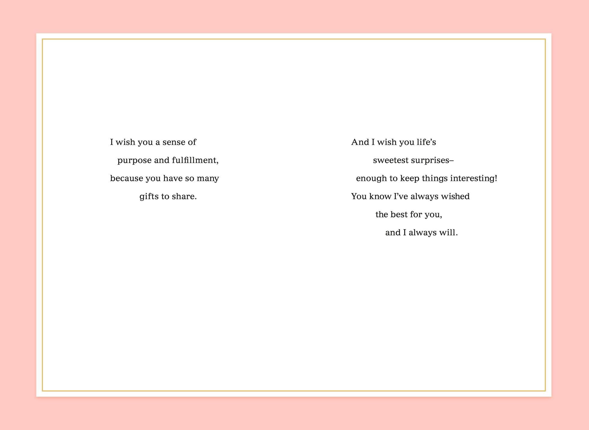 Wish for Purpose and Fulfillment Birthday Card